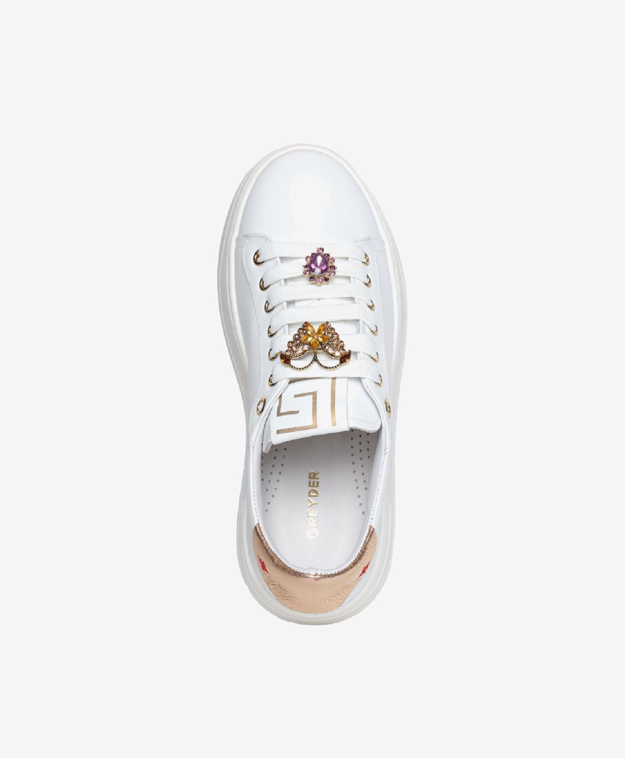 Kadın Beyaz Leopar Hakiki Deri Sneaker Ayakkabı - 4