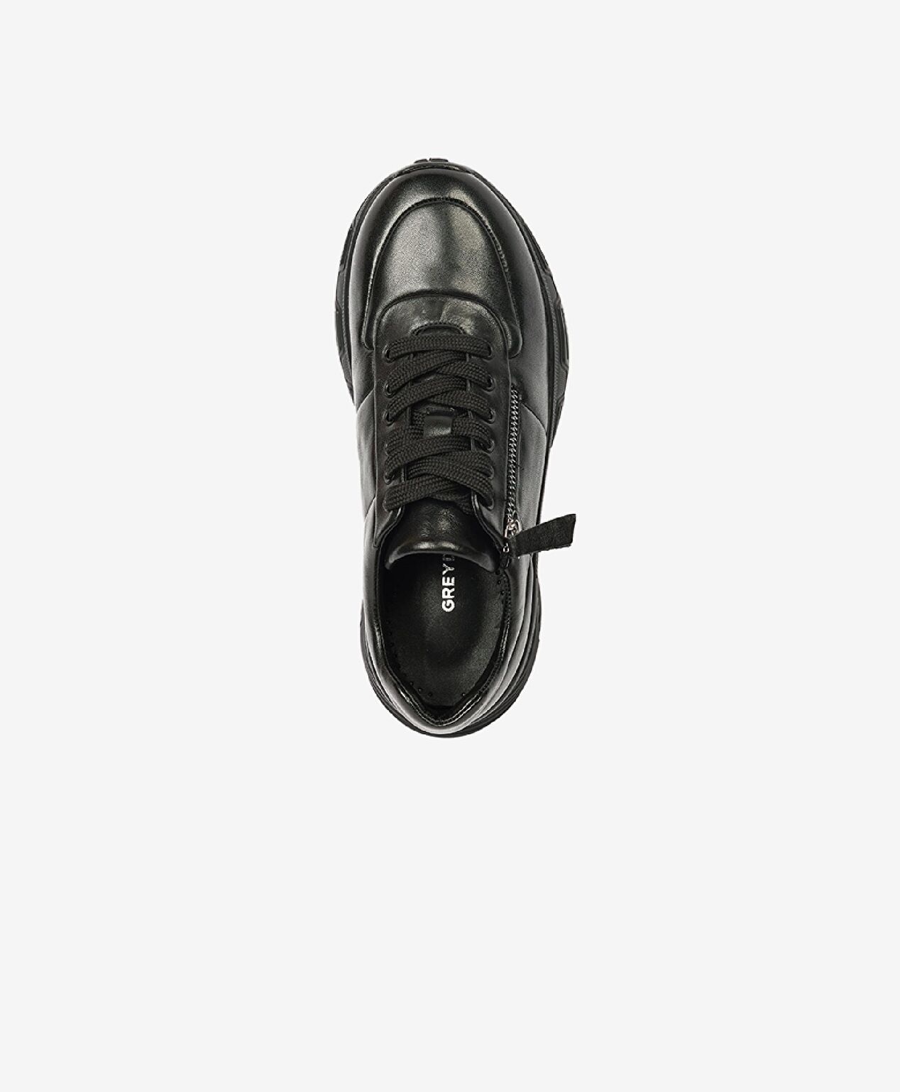 Kadın Siyah Hakiki Deri Sneaker Ayakkabı - 4