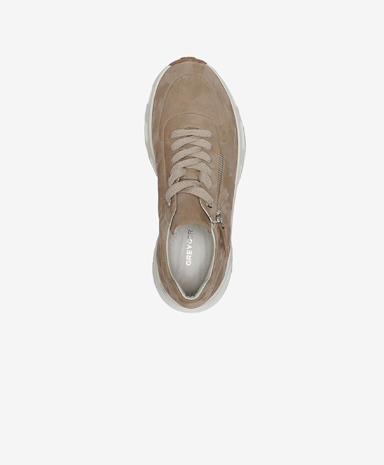 Kadın Vizon Nubuk Hakiki Deri Sneaker Ayakkabı - 4