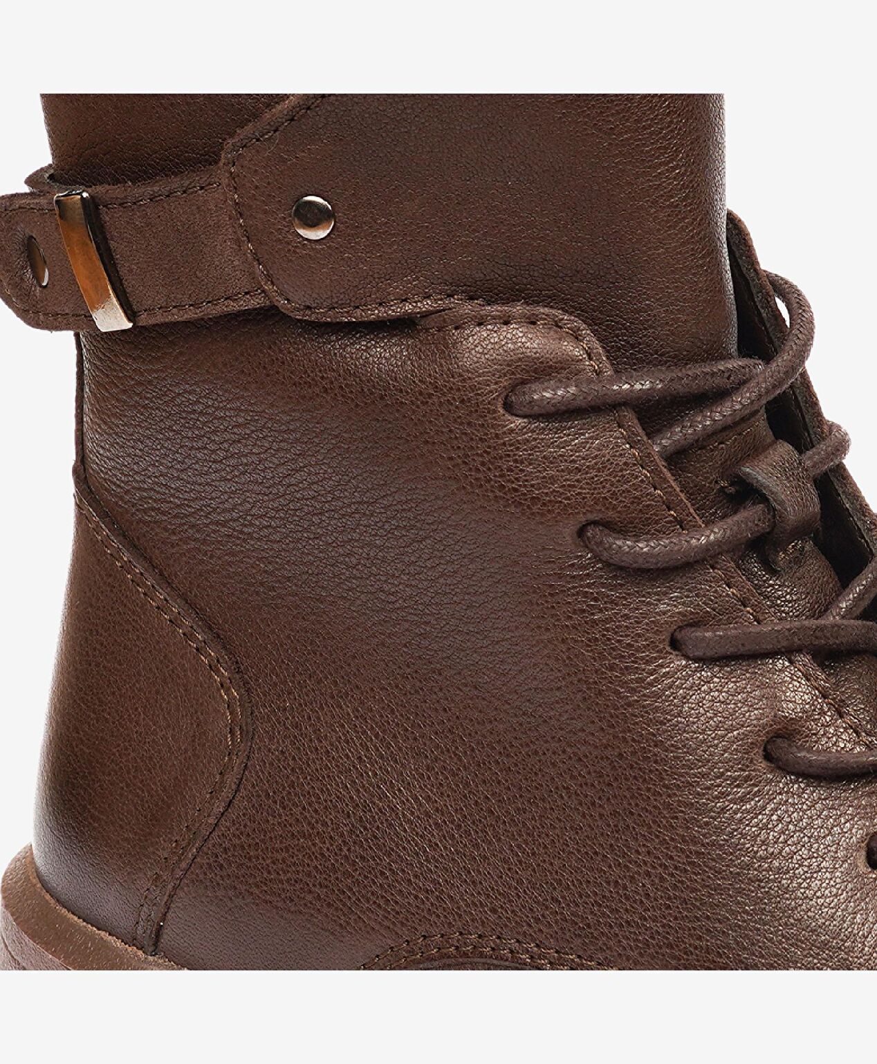 Kadın Kahverengi Hakiki Deri Sneaker Bot - 5