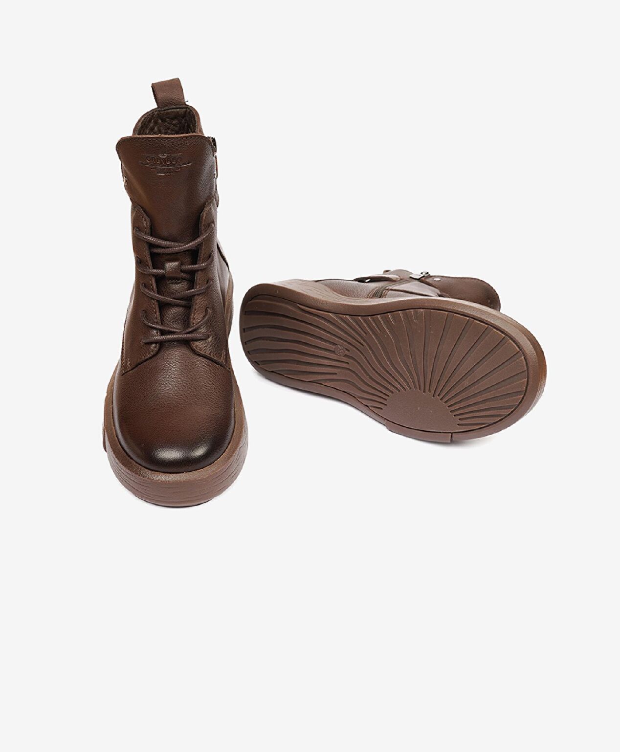 Kadın Kahverengi Hakiki Deri Sneaker Bot - 6