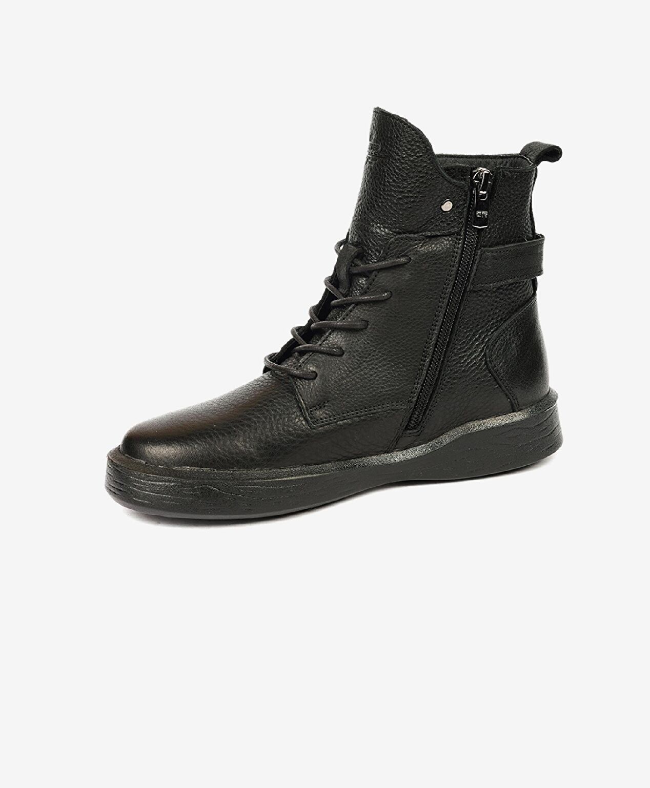 Kadın Siyah Hakiki Deri Sneaker Bot - 3