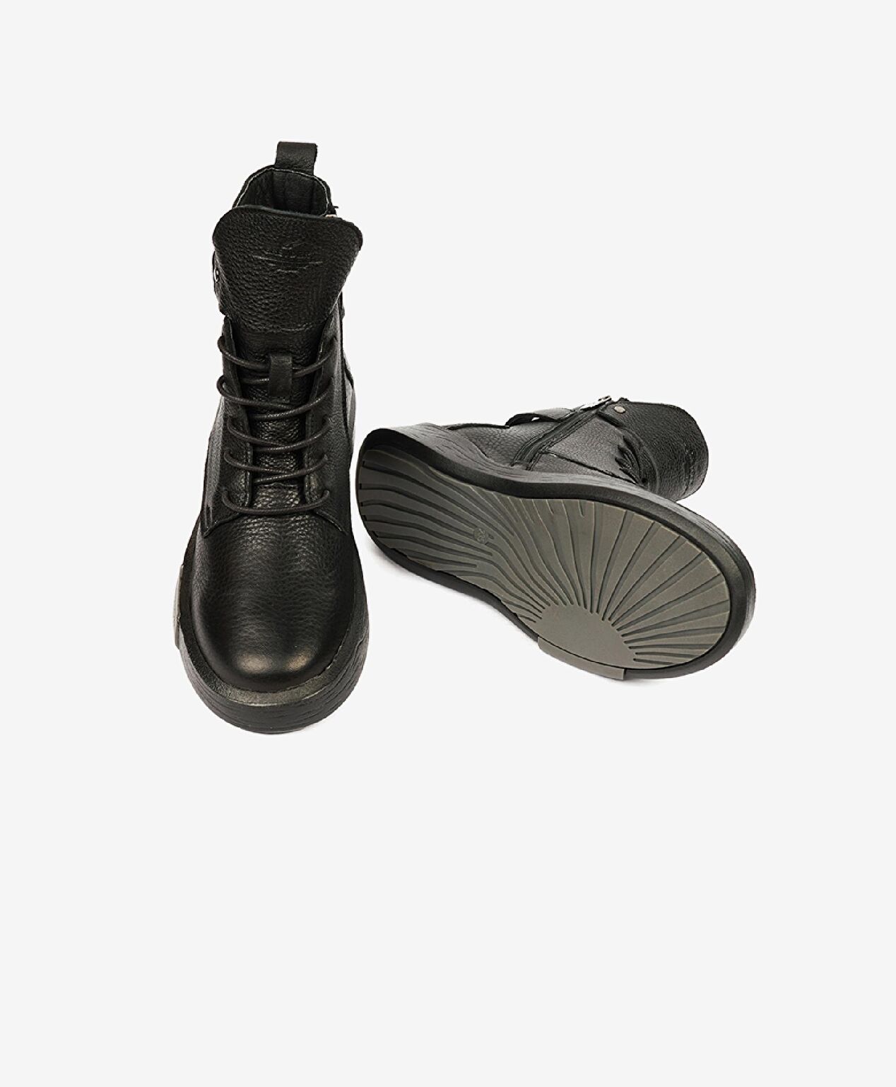 Kadın Siyah Hakiki Deri Sneaker Bot - 6