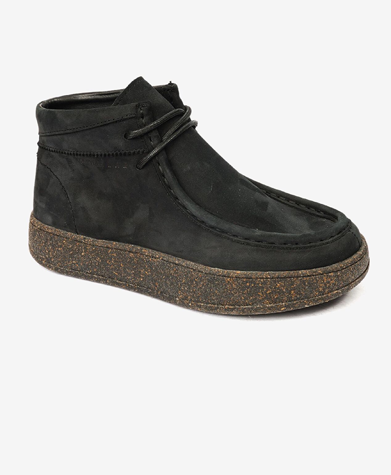 Kadın Siyah Hakiki Deri Sneaker Bot - 2