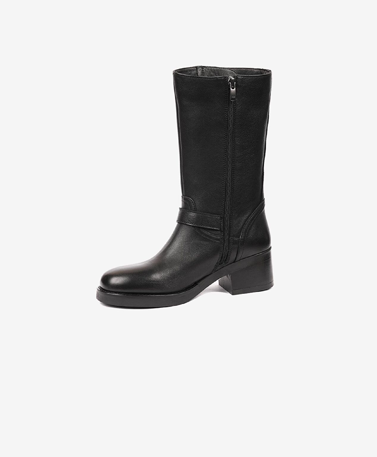 Kadın Siyah Hakiki Deri Günlük Bot - 3