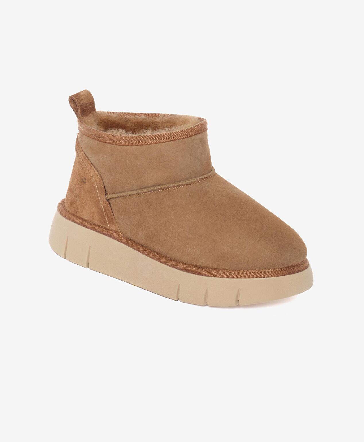 Kadın Sigaro Süet Hakiki Deri Termo Light Taban Günlük Bot - 2