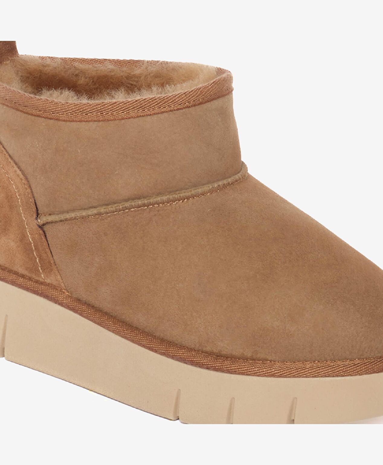 Kadın Sigaro Süet Hakiki Deri Termo Light Taban Günlük Bot - 5