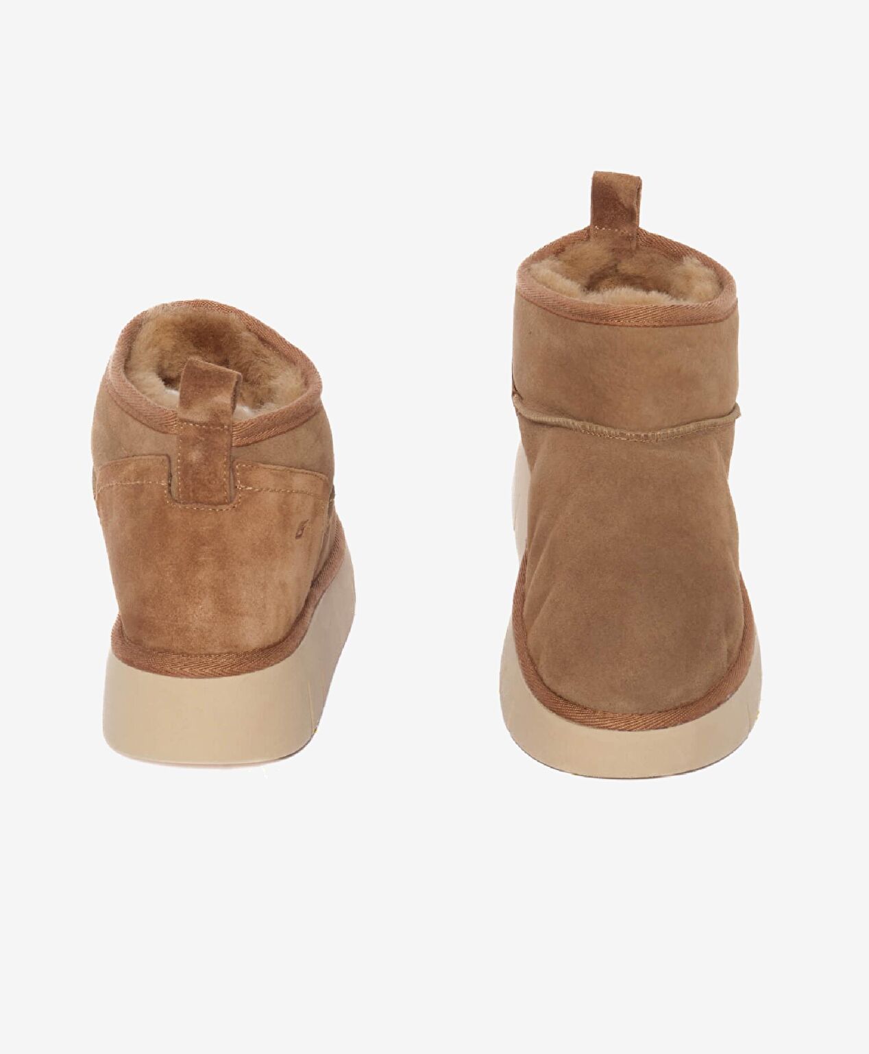 Kadın Sigaro Süet Hakiki Deri Termo Light Taban Günlük Bot - 7