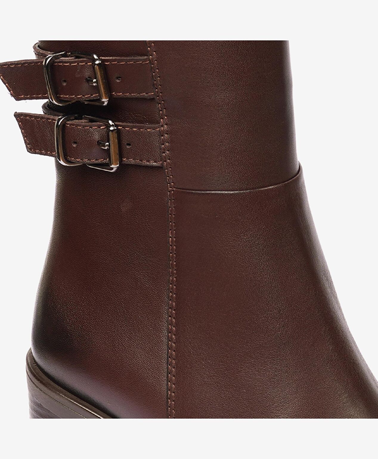 Kadın Kahverengi Hakiki Deri Topuklu Bot - 5