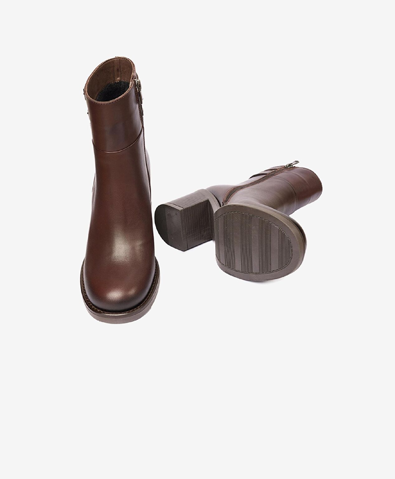 Kadın Kahverengi Hakiki Deri Topuklu Bot - 6