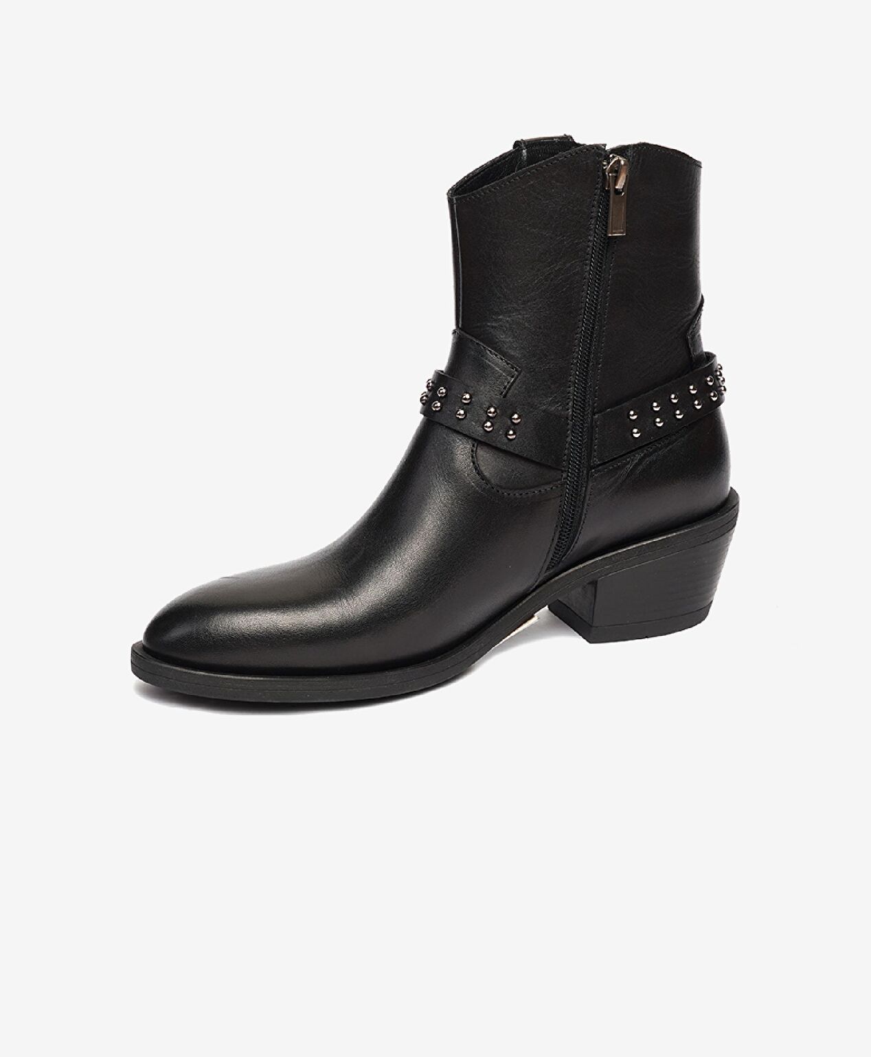 Kadın Siyah Hakiki Deri Topuklu Bot - 3