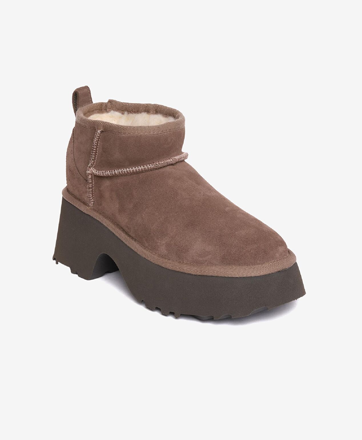 Kadın Sigaro Süet Hakiki Deri Topuklu Bot - 2