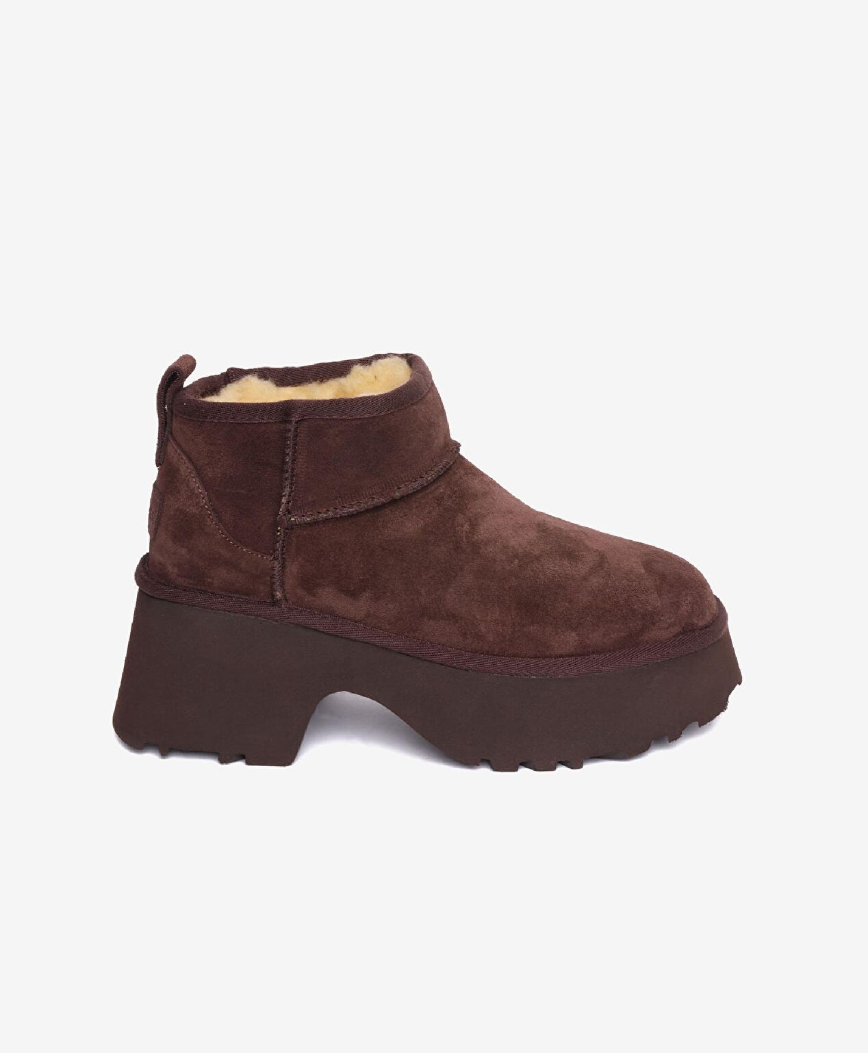 Kadın Kahverengi Süet Hakiki Deri Topuklu Bot - 1