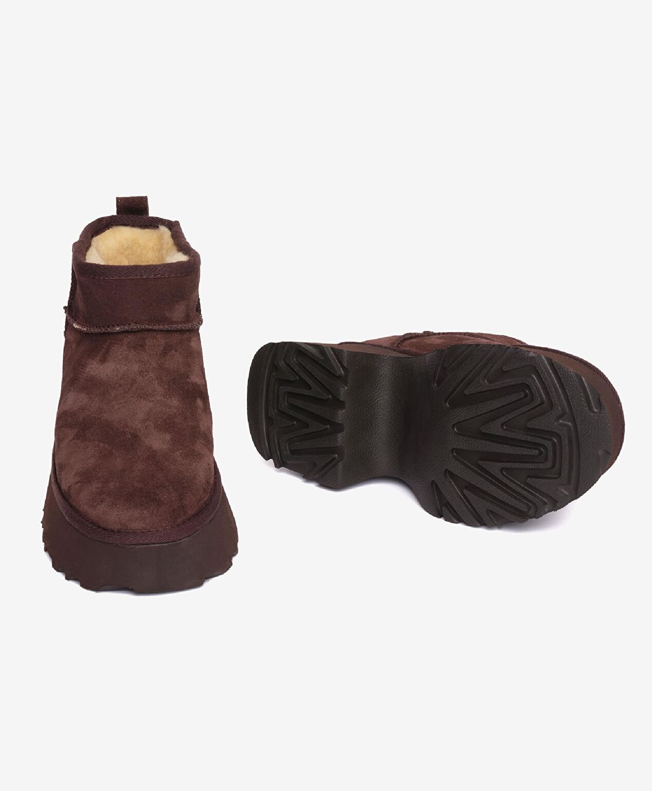 Kadın Kahverengi Süet Hakiki Deri Topuklu Bot - 6