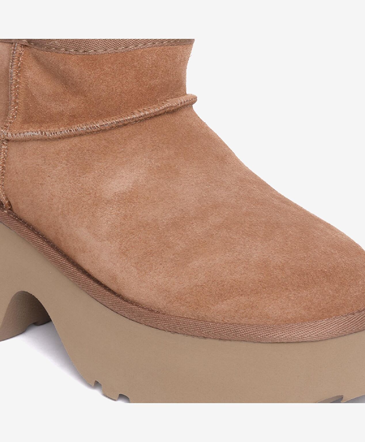 Kadın Taba Süet Hakiki Deri Topuklu Bot - 5