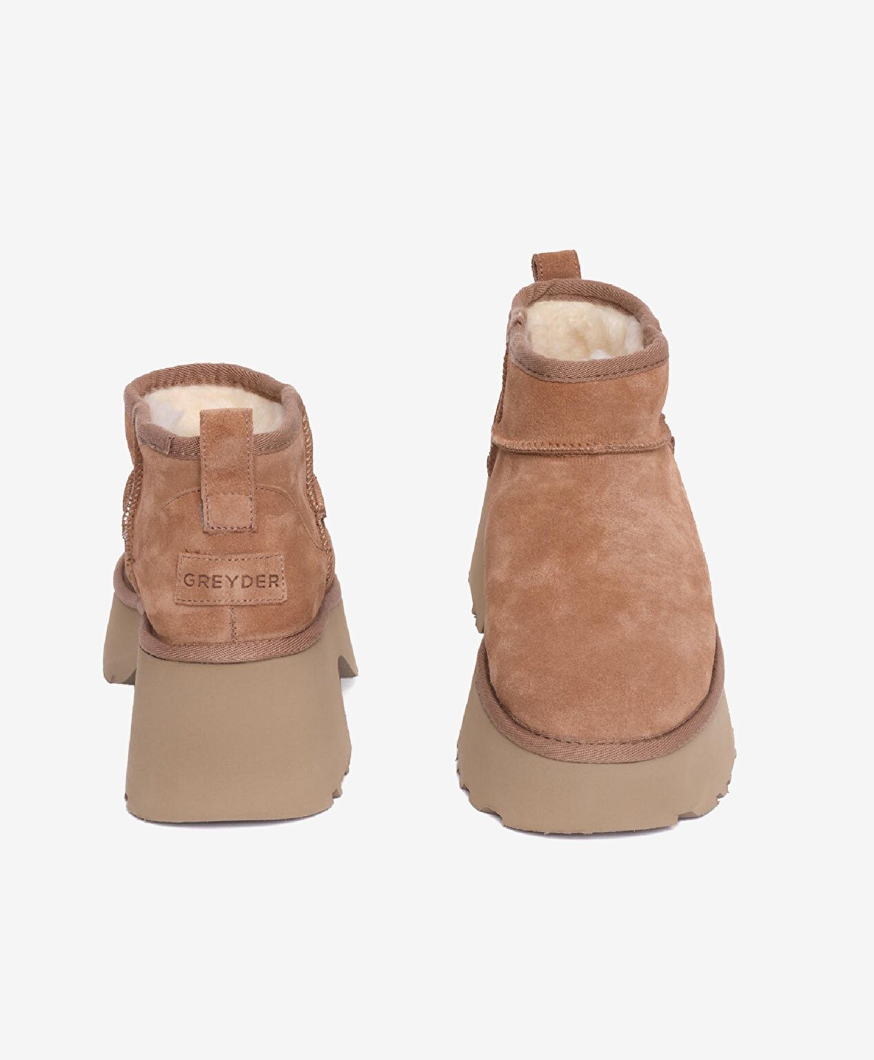 Kadın Taba Süet Hakiki Deri Topuklu Bot - 7