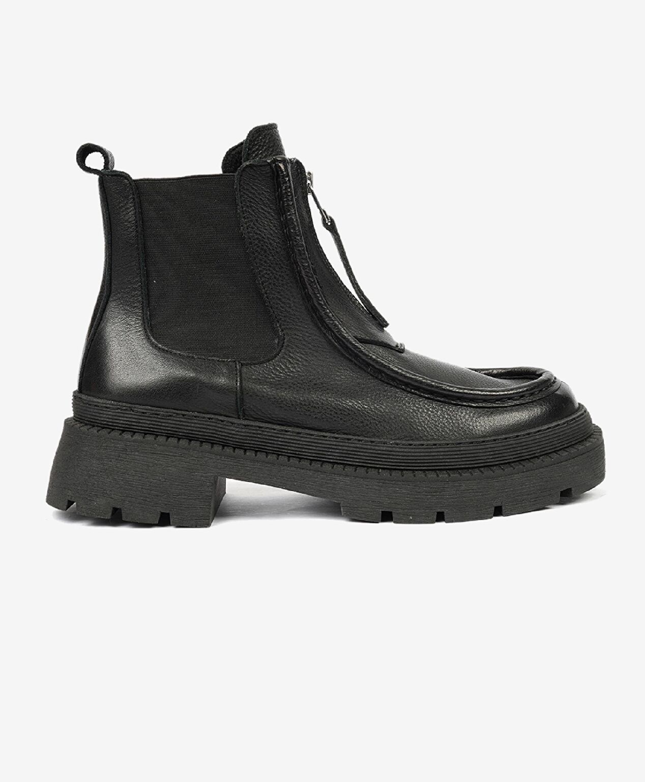 Kadın Siyah Hakiki Deri Termo Light Taban Chelsea Bot - 1