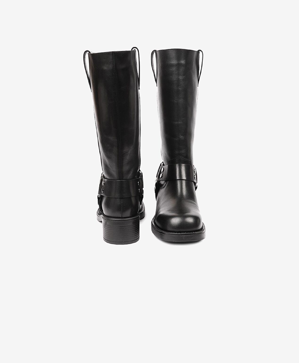 Kadın Siyah Hakiki Deri Topuklu Çizme - 9