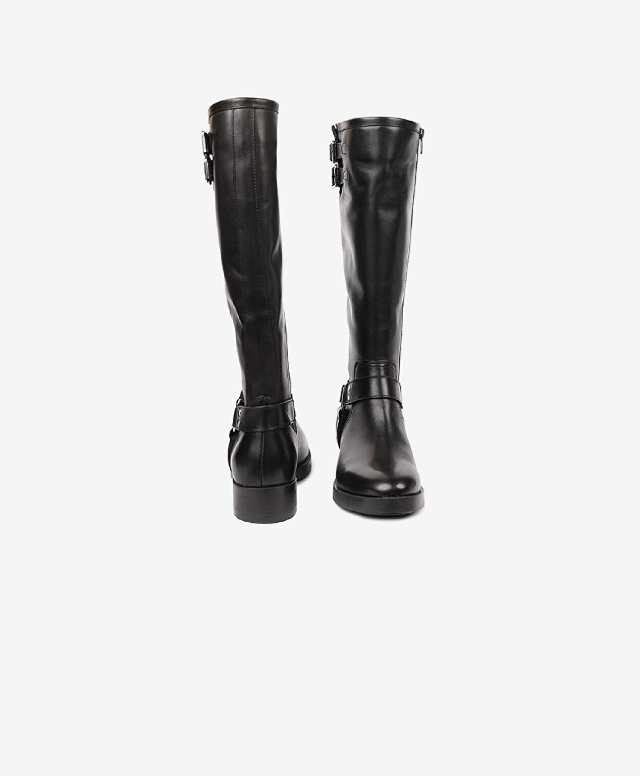 Kadın Siyah Hakiki Deri Topuklu Çizme - 7