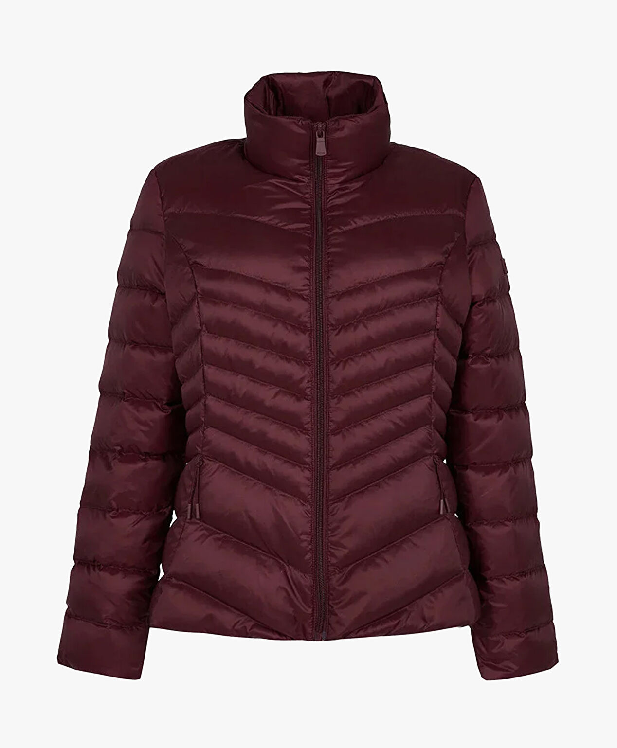 Kadın Bordo Kaz Tüyü Su İtici Mont - 1