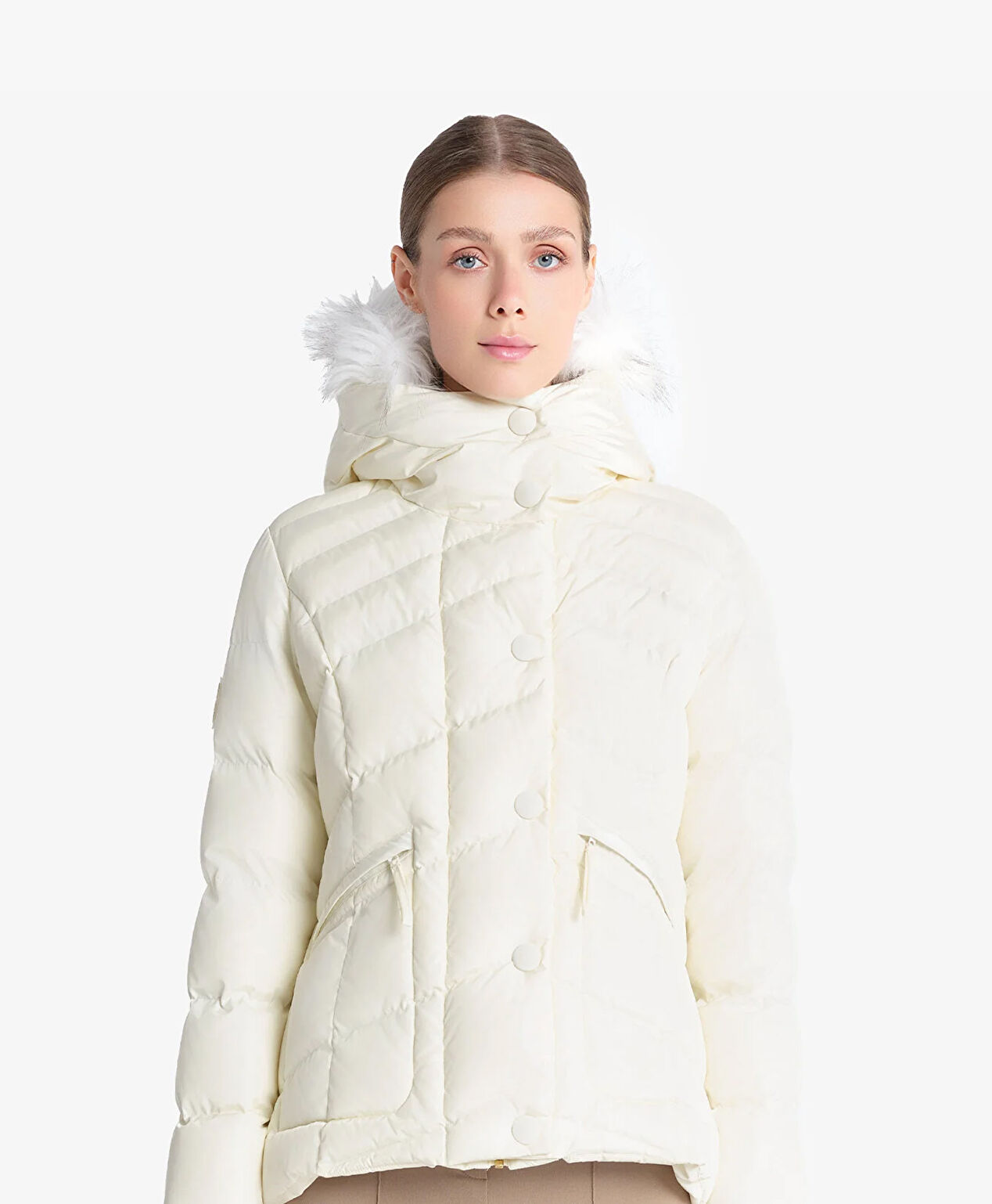 Kadın Ekru Su İtici Mont 4K2TM84003 - 1