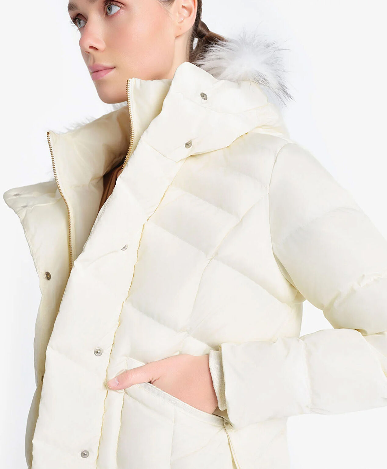 Kadın Ekru Su İtici Mont 4K2TM84003 - 9