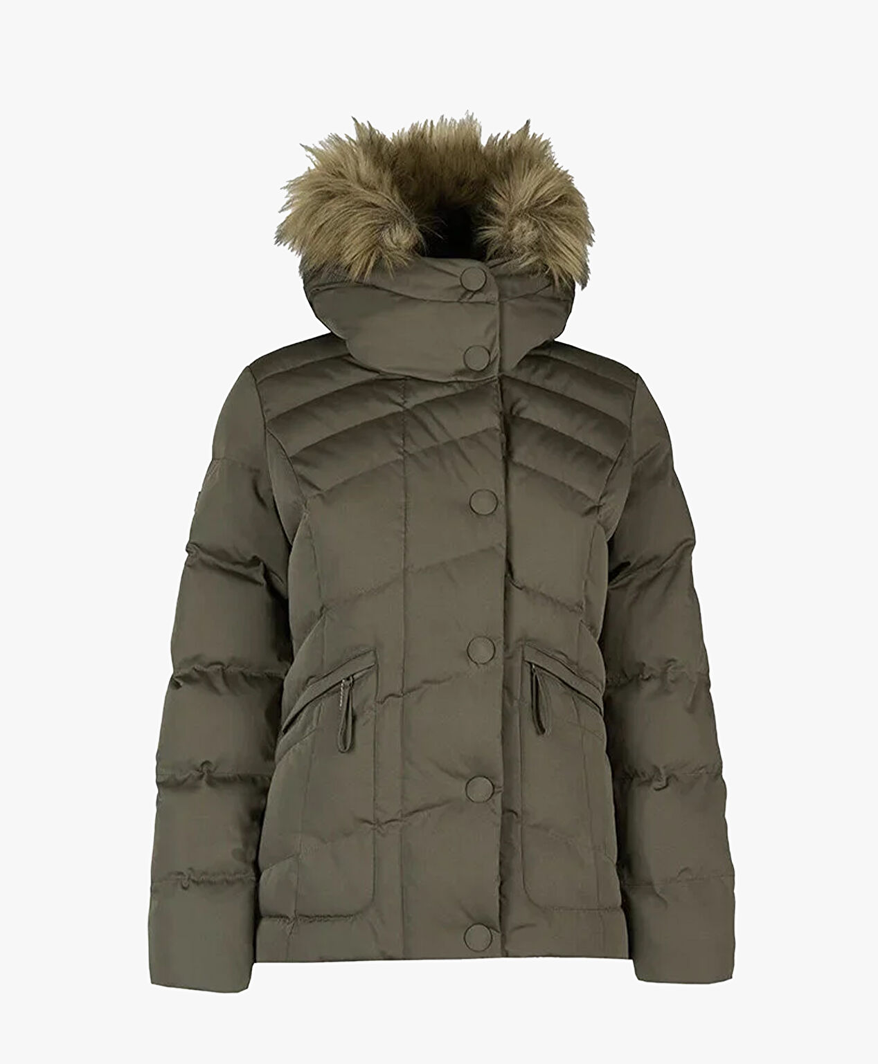 Kadın Olive Kaz Tüyü Su İtici Mont 4K2TM84003 - 1