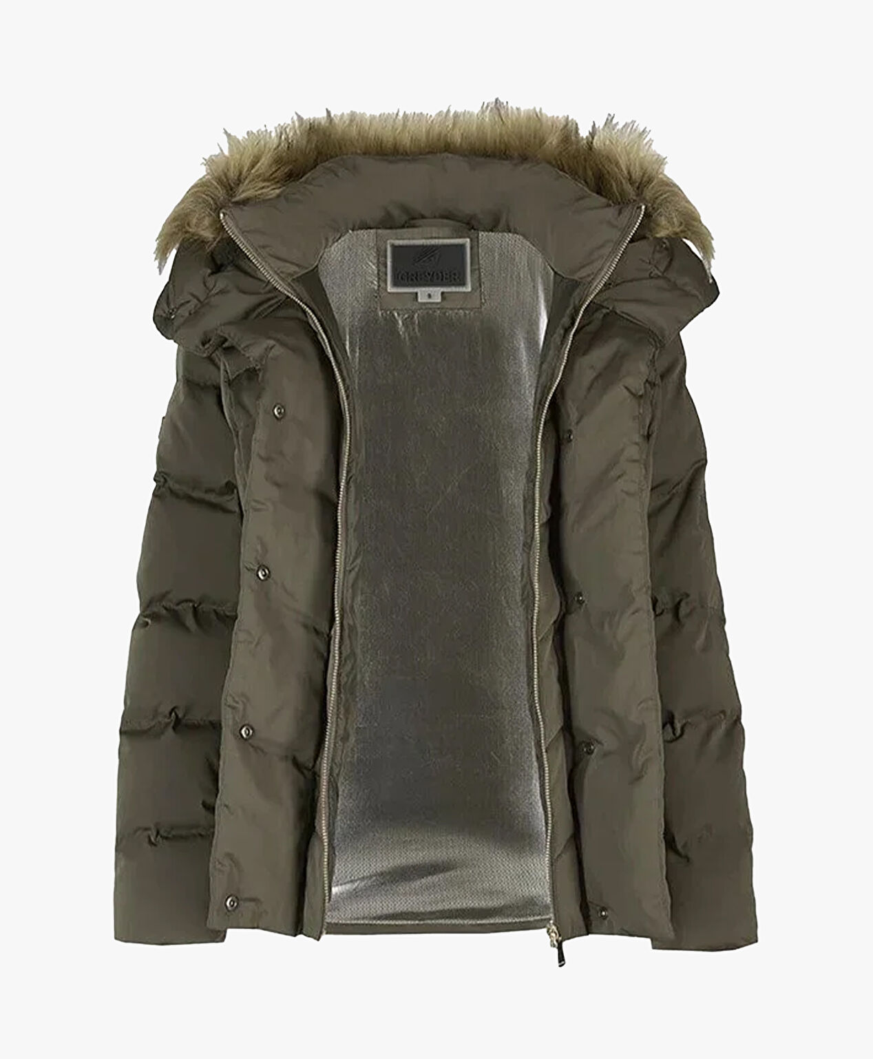 Kadın Olive Kaz Tüyü Su İtici Mont 4K2TM84003 - 5