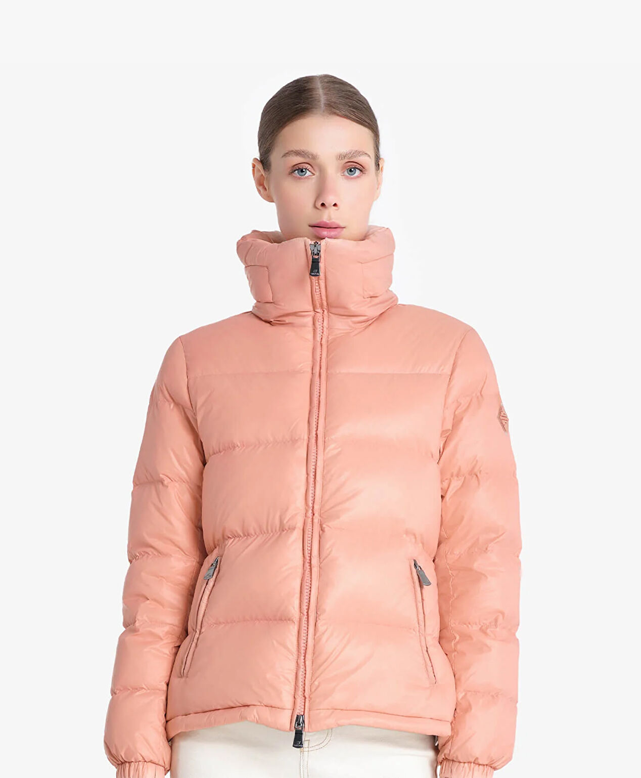 Kadın Parlak Pudra Su İtici Mont - 1