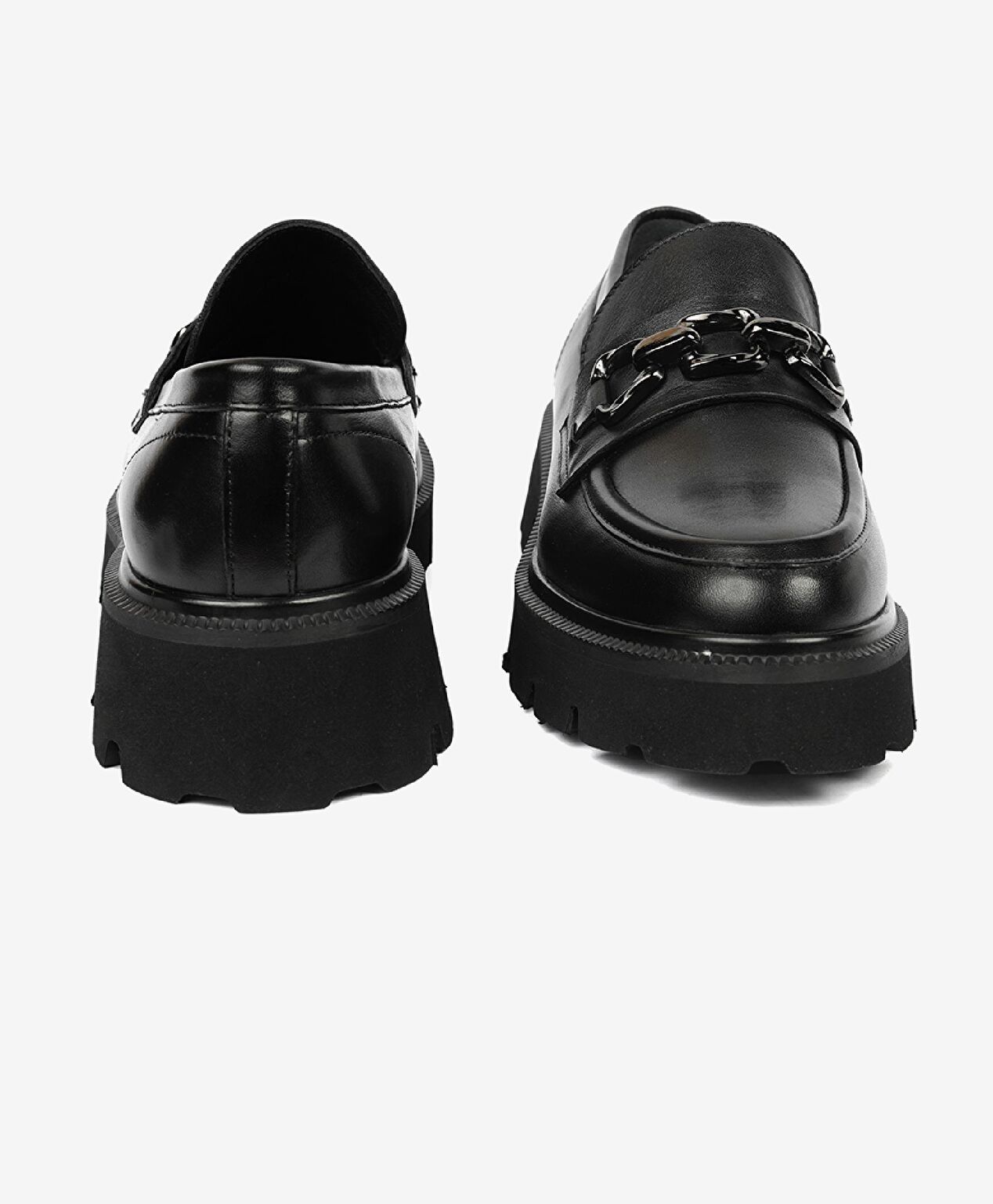 Kadın Siyah Hakiki Deri Loafer Ayakkabı - 7