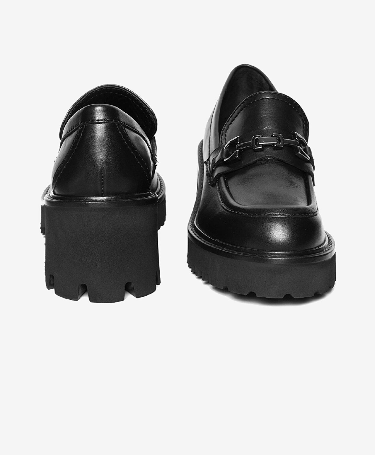 Kadın Siyah Hakiki Deri Loafer Ayakkabı - 7