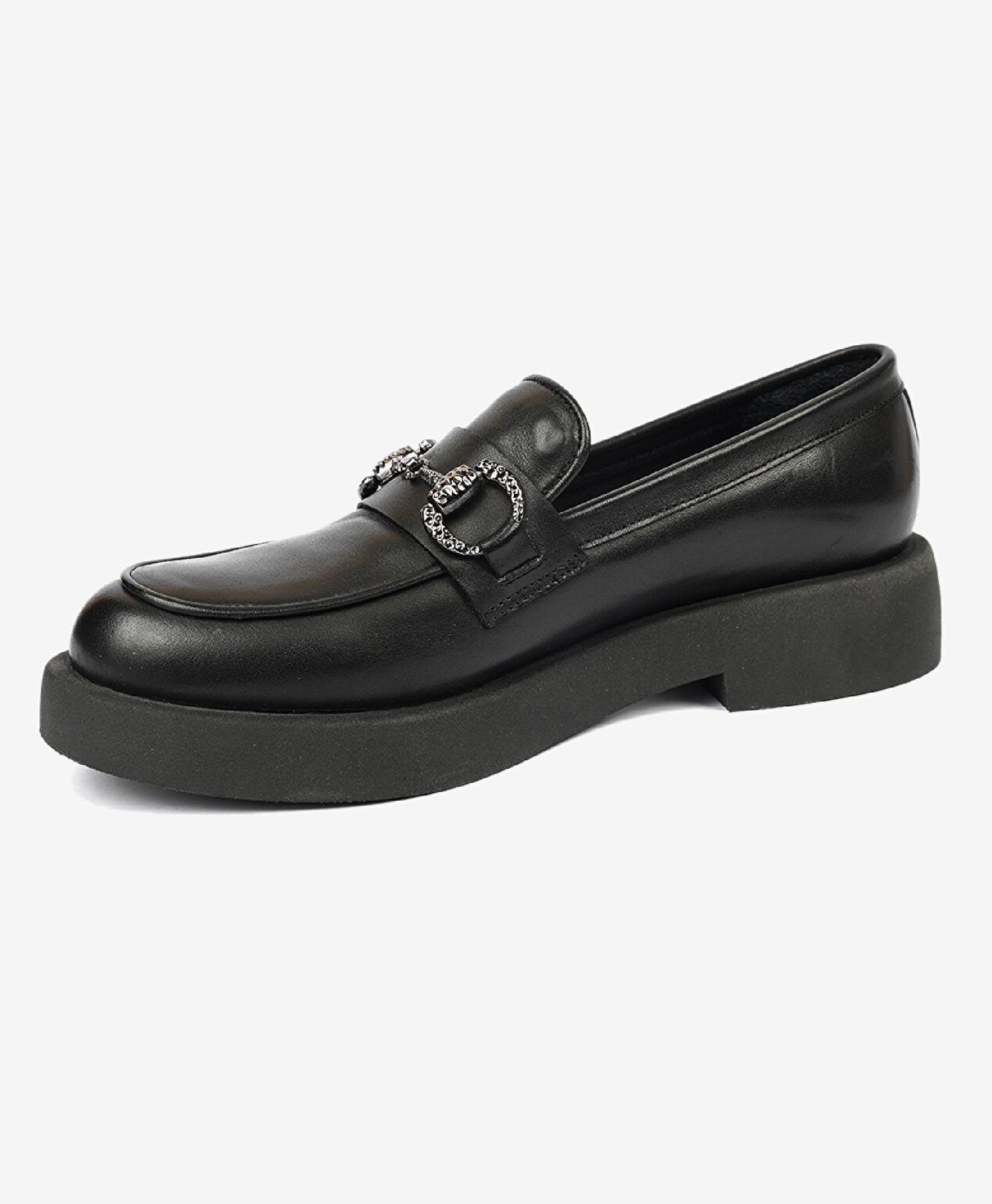 Kadın Siyah Hakiki Deri Termo Light Taban Loafer Ayakkabı - 3