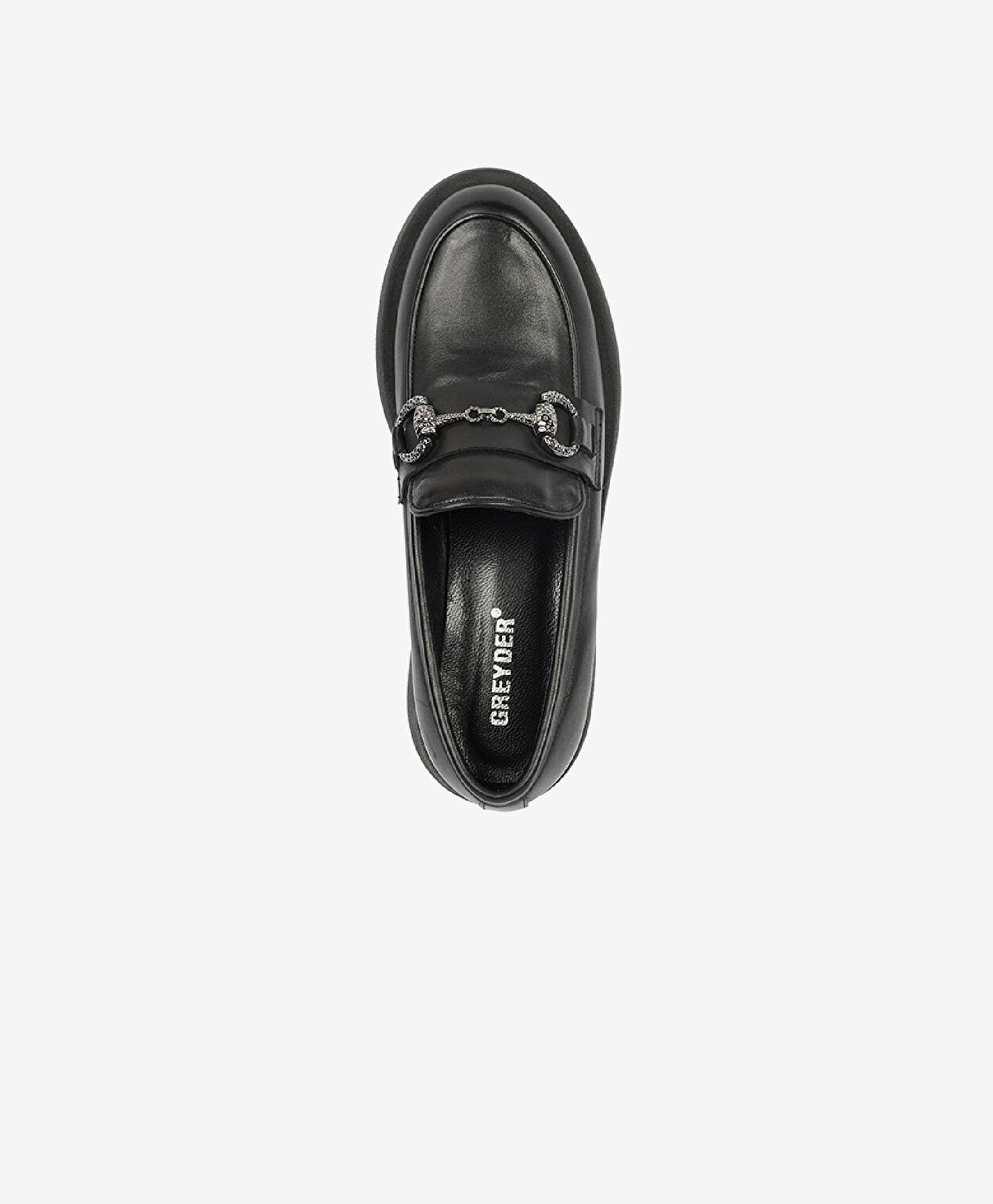 Kadın Siyah Hakiki Deri Termo Light Taban Loafer Ayakkabı - 5