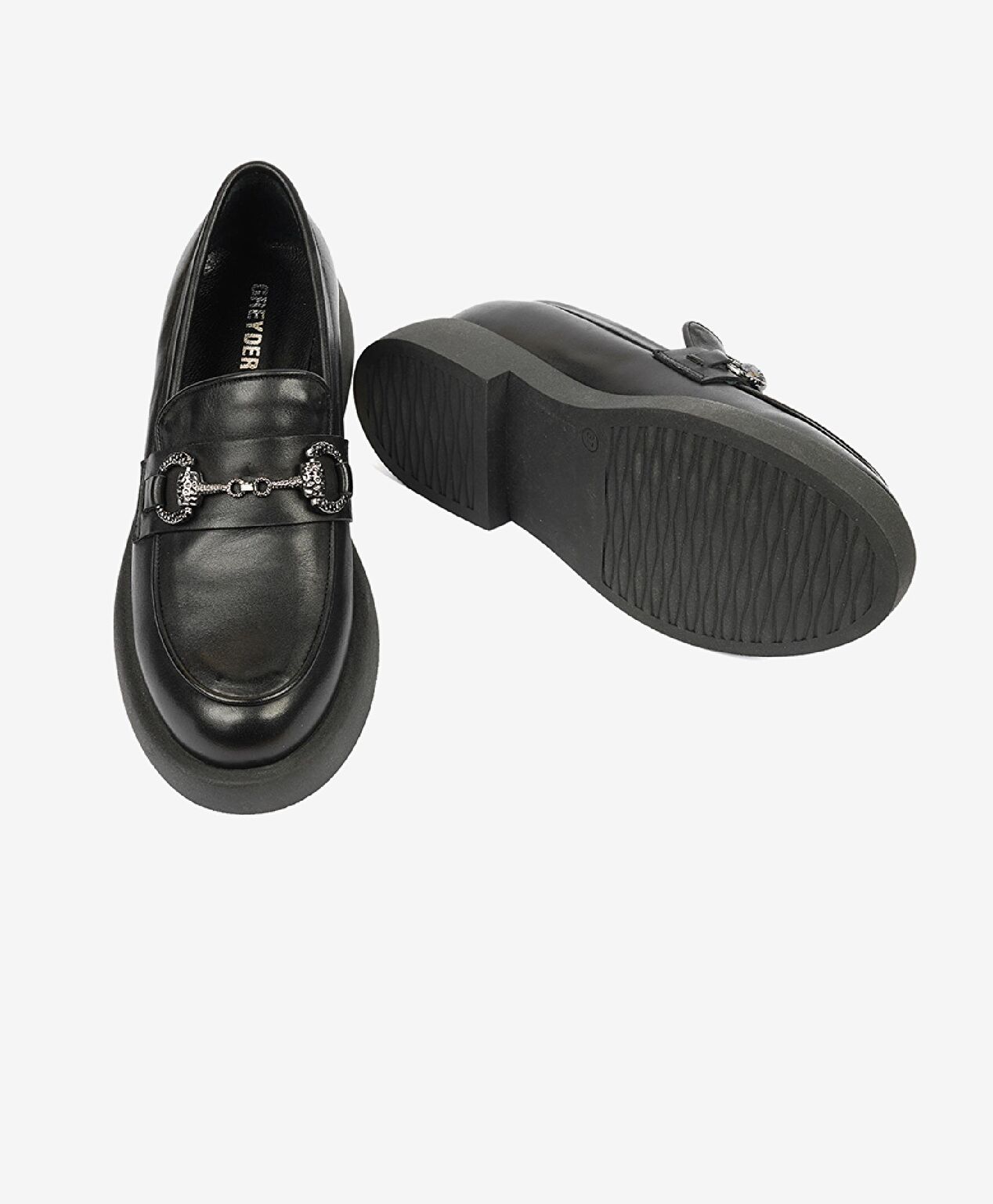 Kadın Siyah Hakiki Deri Termo Light Taban Loafer Ayakkabı - 6