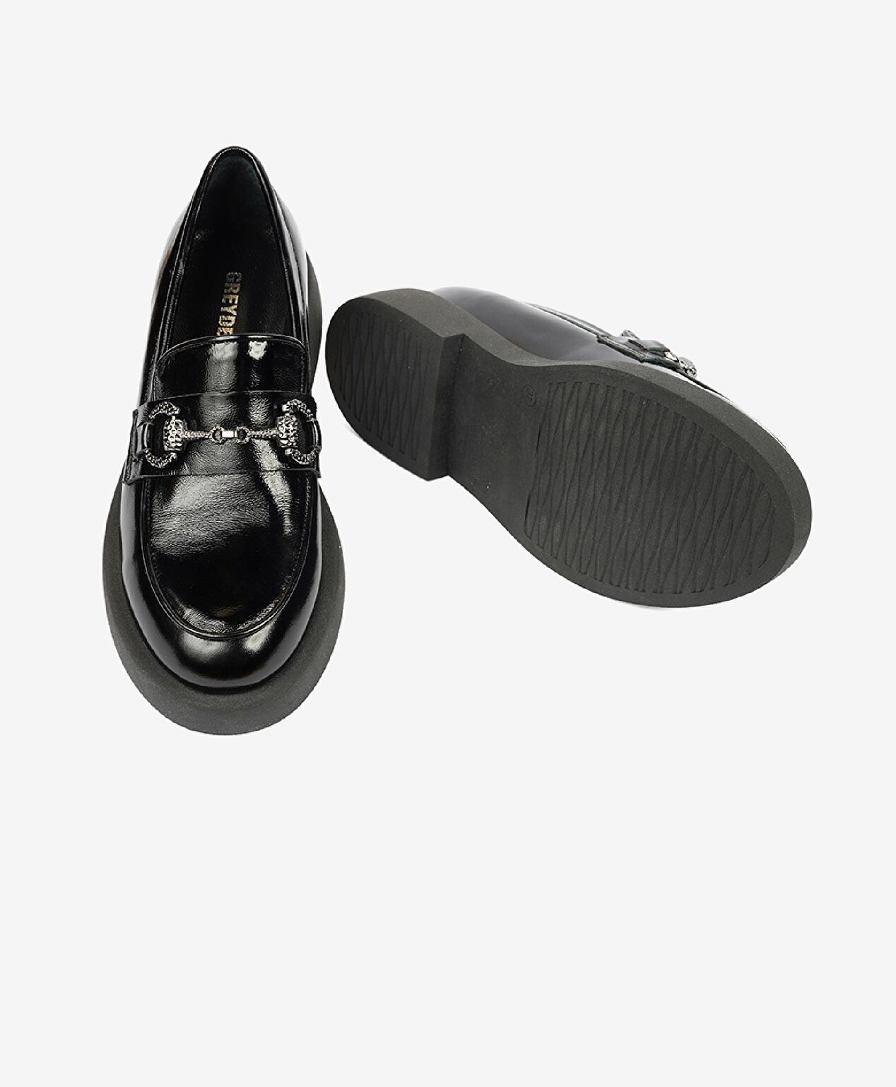Kadın Siyah Rugan Hakiki Deri Loafer Ayakkabı - 6
