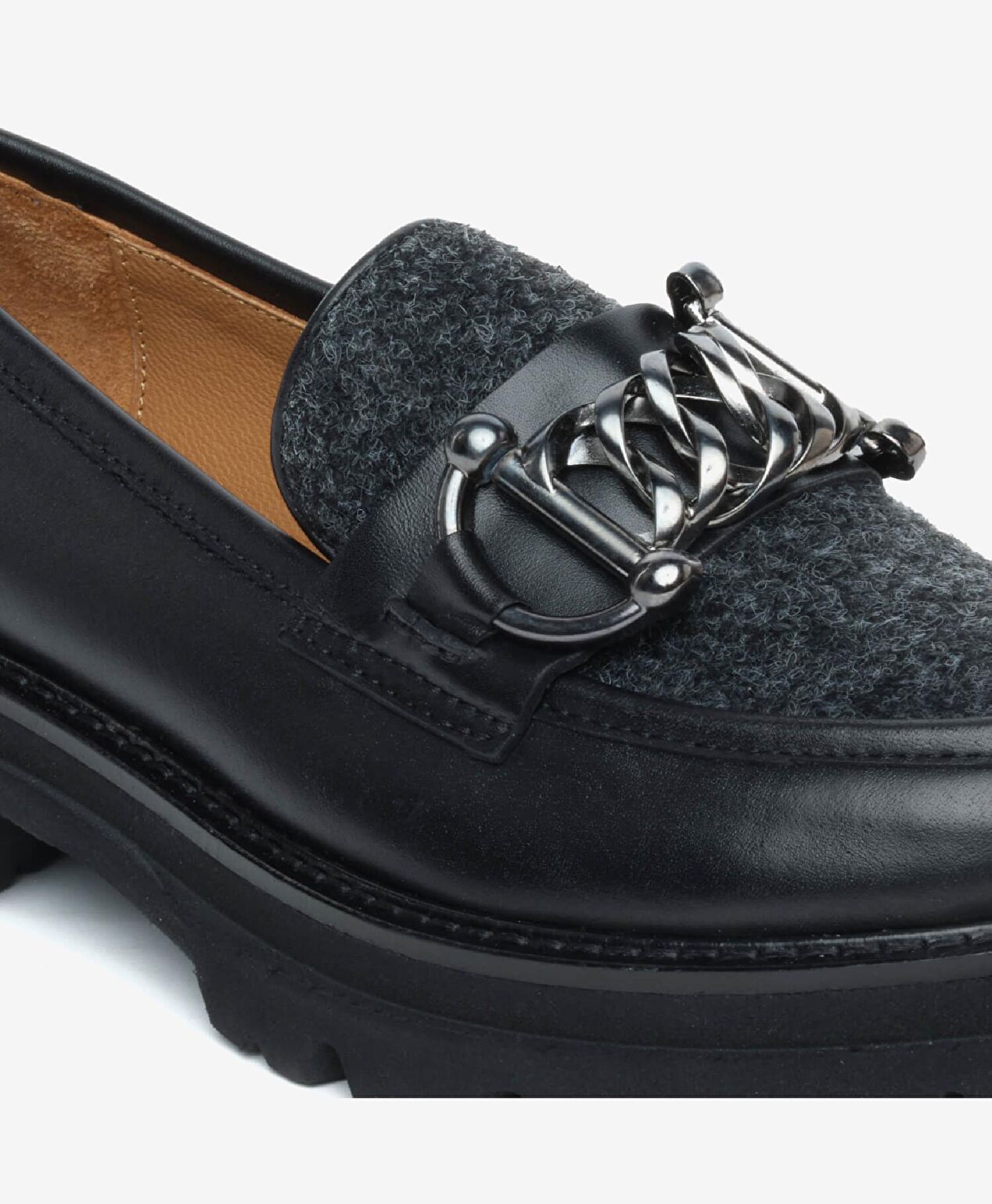 Kadın Mat Siyah Hakiki Deri Loafer Ayakkabı - 5