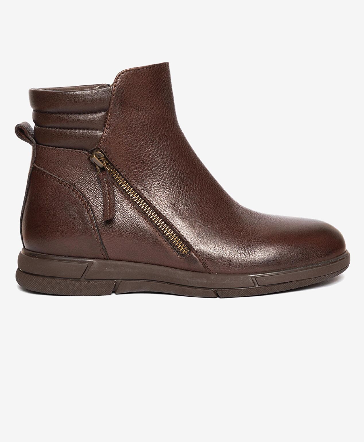 Kadın Kahverengi Hakiki Deri Günlük Bot - 1