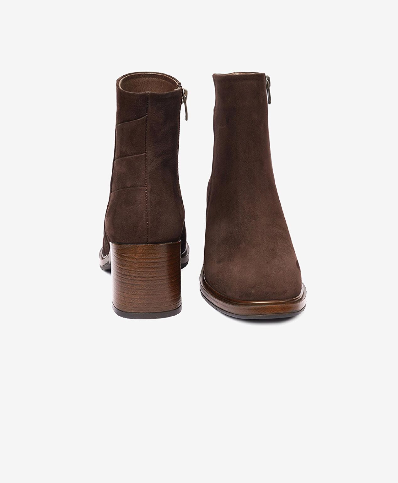 Kadın Kahve Nubuk Hakiki Deri Topuklu Bot - 7