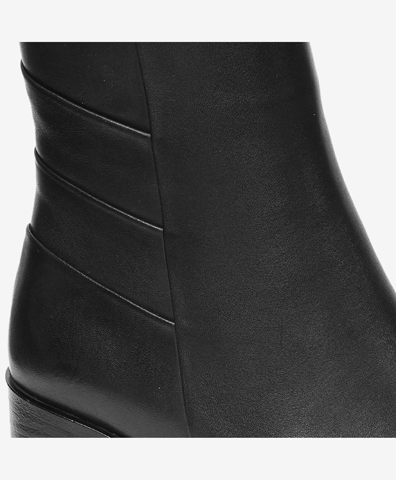 Kadın Siyah Hakiki Deri Topuklu Bot - 5