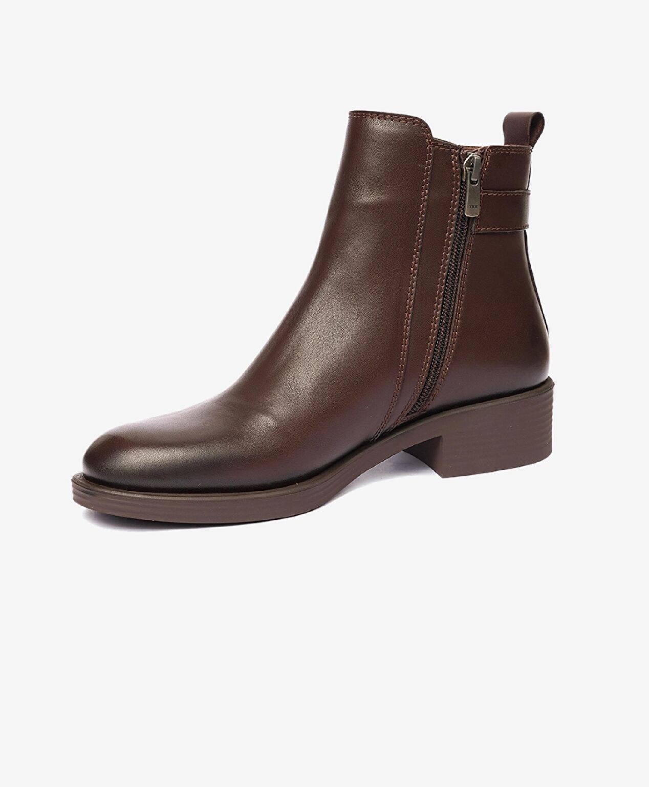 Kadın Kahve Hakiki Deri Topuklu Bot - 3