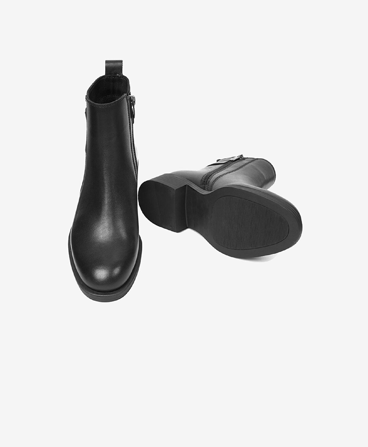 Kadın Siyah Hakiki Deri Topuklu Bot - 6