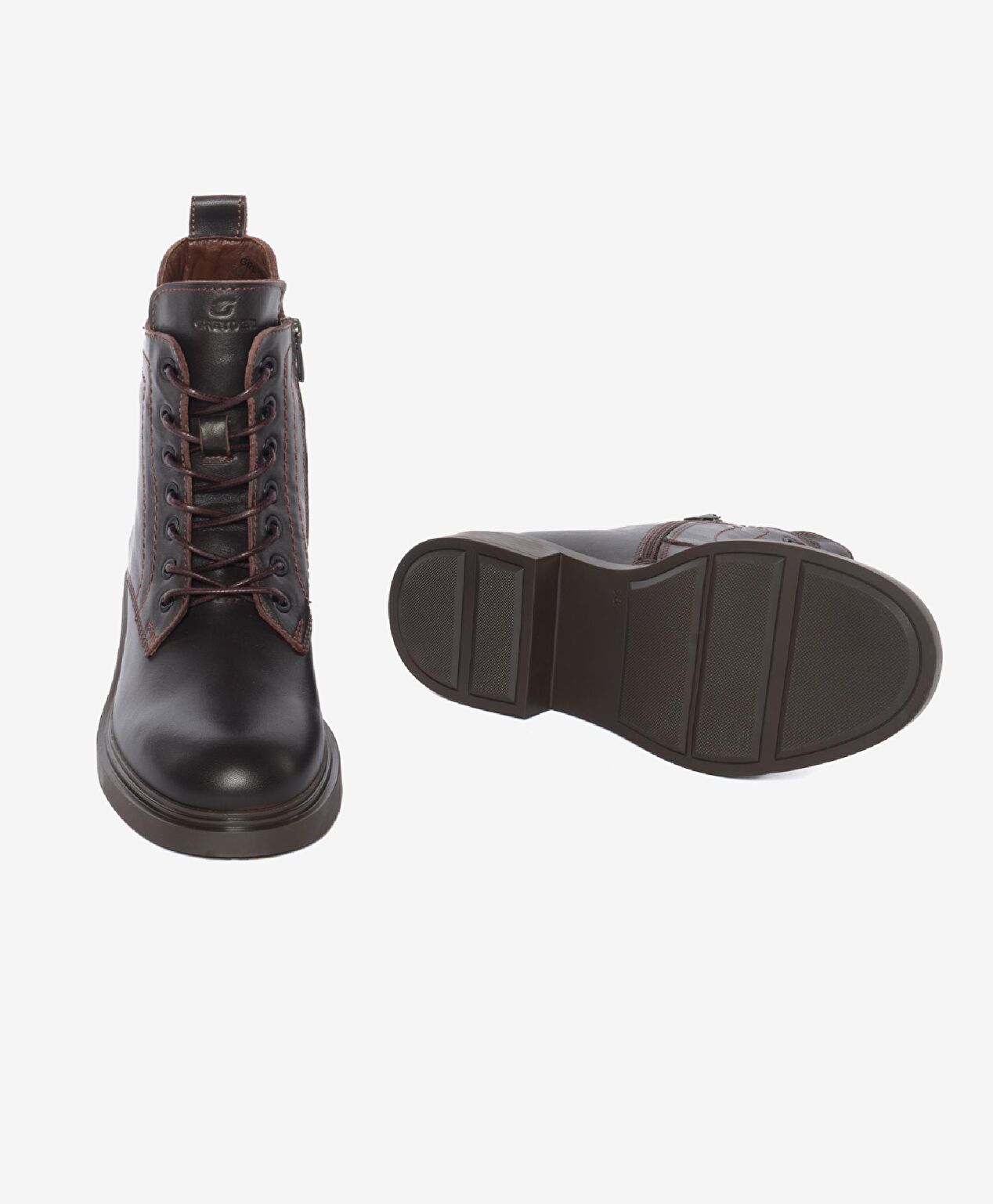 Kadın Kahverengi Hakiki Deri Topuklu Bot - 6