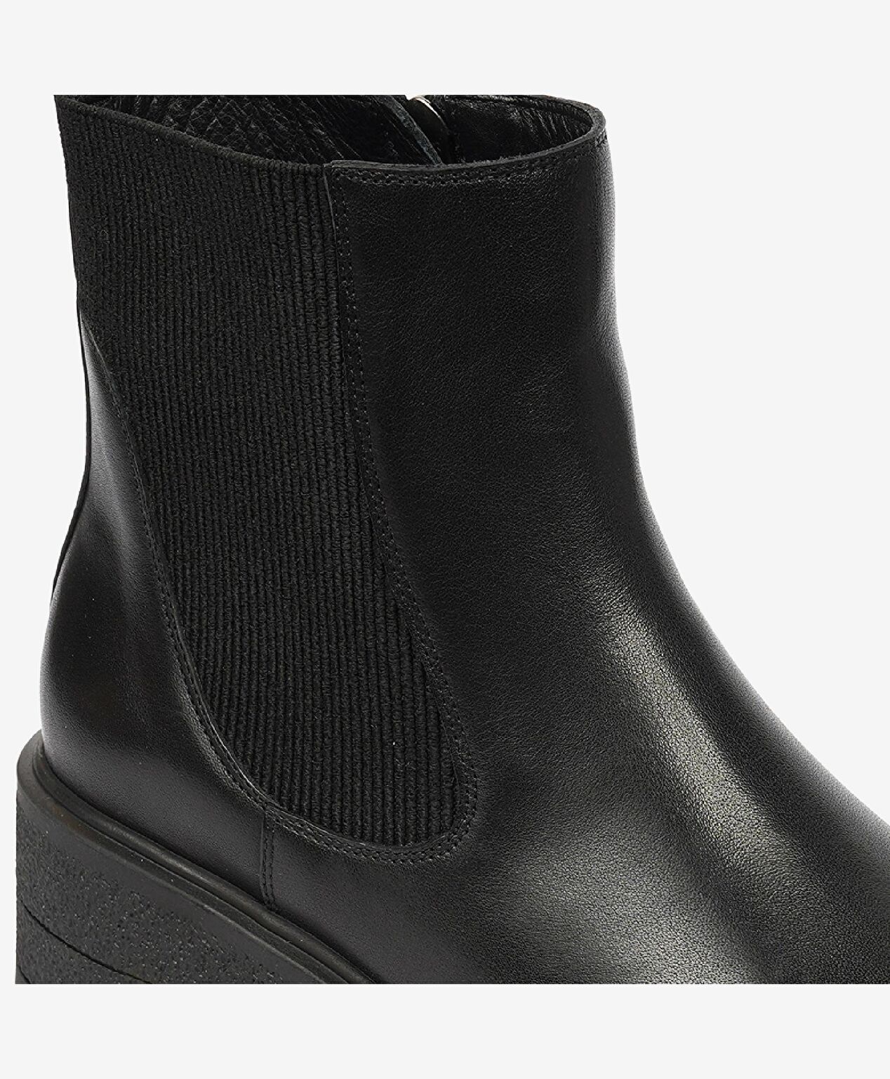 Kadın Siyah Hakiki Deri Chelsea Bot - 5