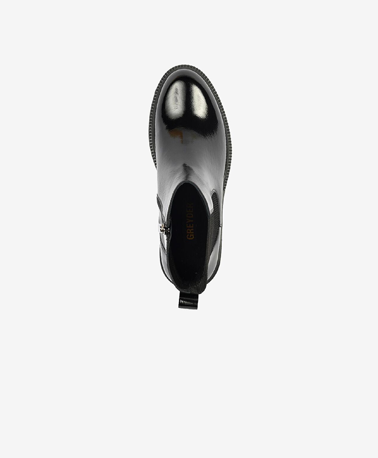 Kadın Siyah Kırışık Rugan Hakiki Deri Chelsea Bot - 4