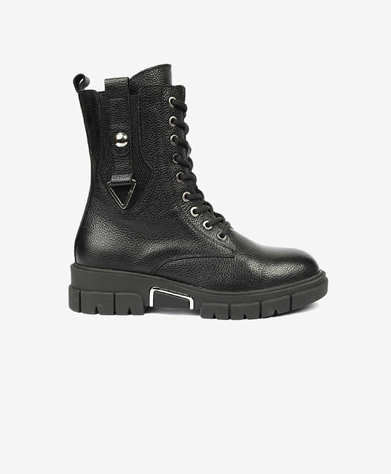 Kadın Siyah Hakiki Deri Termo Light Taban Chelsea Bot - 1