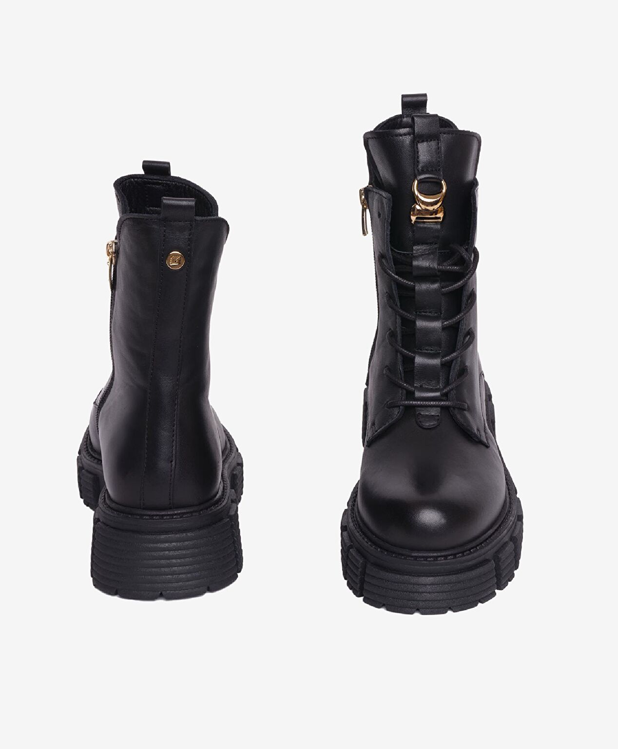 Kadın Ekru Hakiki Deri Termo Taban Military Bot - 7