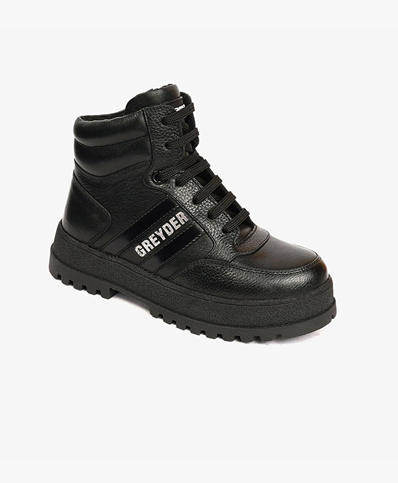 Erkek Çocuk Siyah Hakiki Deri Bot - 2