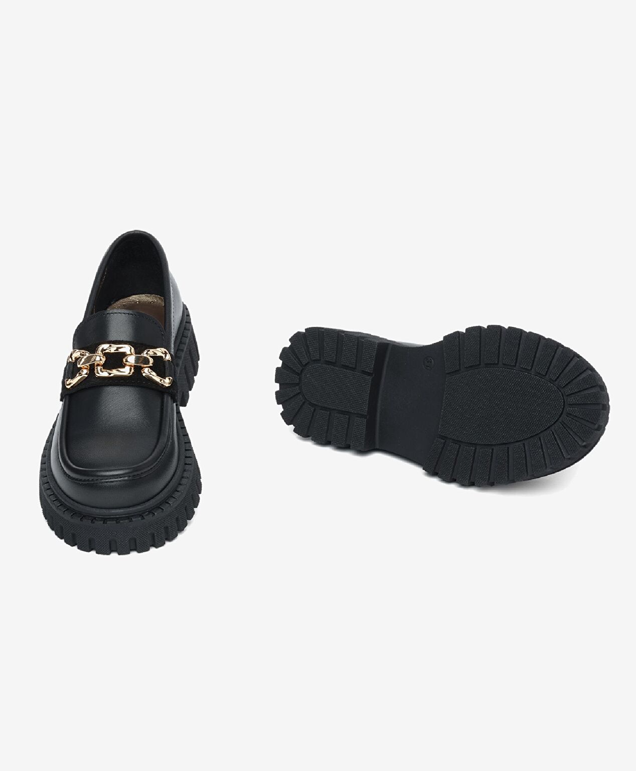 Kız Çocuk Siyah Hakiki Deri Ayakkabı - 6