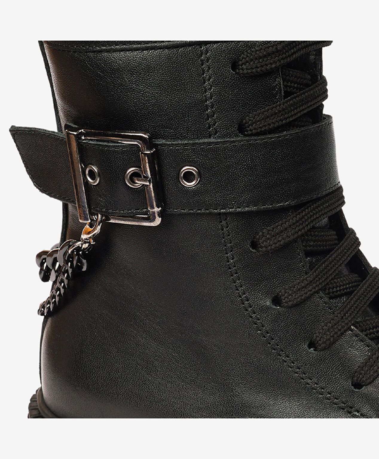 Kız Çocuk Siyah Hakiki Deri Termo Taban Bot - 5