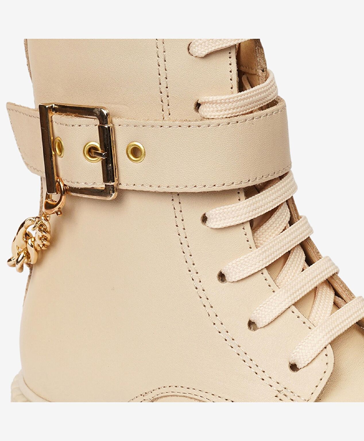 Kız Çocuk Bej Hakiki Deri Bot - 5